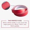 Pickleball Effect Edge Guard Tape Narrow Width Neon Red