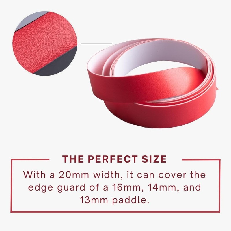 Pickleball Effect Edge Guard Tape Narrow Width Neon Red
