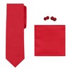 Jacob Alexander Solid Color Men's Tie Hanky and Cufflink Set