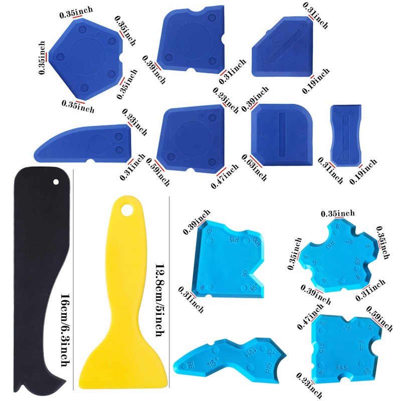 13 Pieces Caulk Tool Kit Sealant Silicone Finishing Tools Caulking