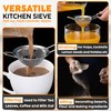 Black Sieves and Strainers Set - Metal Sieve Stainless Steel,