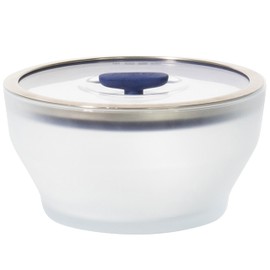 Anyday 8-Cup Microwave Cookware & Glass Container with Glass Lid, Plastic-Free Deep Food Storage | Stackable Airtight Steamer with Vented Lid for Microwave-Safe Reheating, Steaming Vegetables & Rice