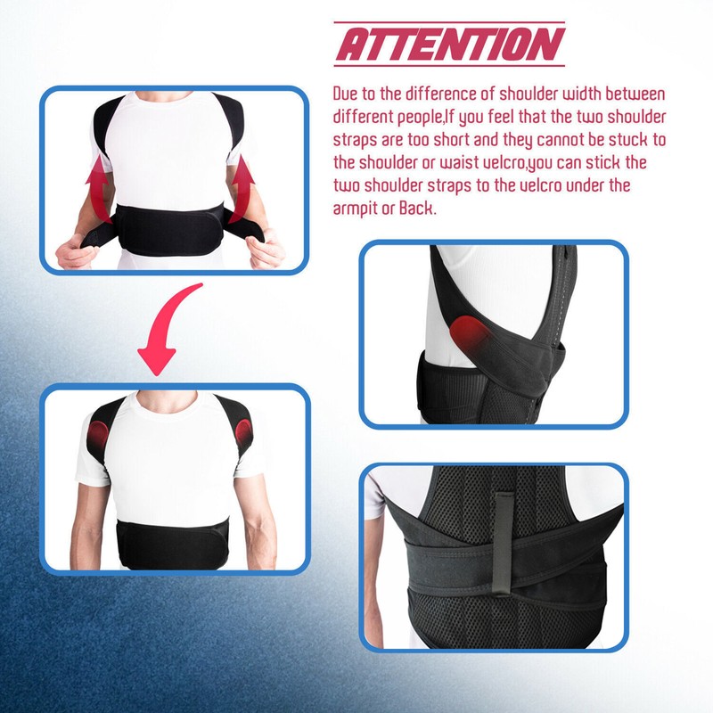 Posture Corrector for Men Women Back Brace Adjustable Straps Shoulder