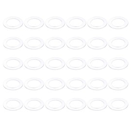 PATIKIL Nylon Flat Washers 18mm ID, 27mm OD, 1mm Thick M18 Metric Plastic Flexibility Gaskets Round Spacers-Applications for Faucet Valve Water Pipe Hose-[Qty 30 Clear]