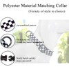 Roses&Poetry Dog Collar with Colourful Checkered Patterns, Adjustable Durable Puppy