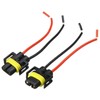 2PCS H11 HEADLIGHT CONNECTOR PLUG WIRE FOR TOYOTA AVENSIS PRIUS