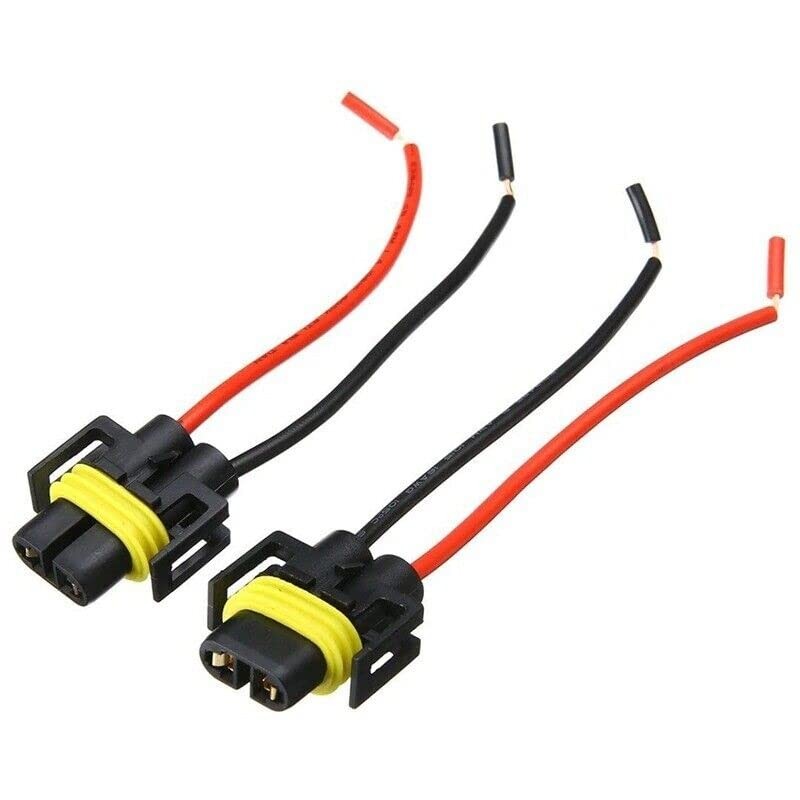 2PCS H11 HEADLIGHT CONNECTOR PLUG WIRE FOR TOYOTA AVENSIS PRIUS