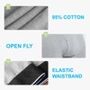 IRISMORII Mens Absorbent Incontinence Underwear Washable Open Fly Leakage Protective