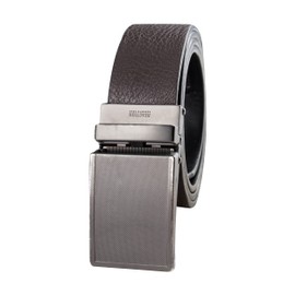 Kenneth Cole Men's Perfect Fit Adjustable Click Belt, Brown Plaque, Medium (34-36)