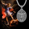 St Michael Necklace for Men 925 Sterling Silver St Michael