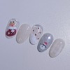 Snow Village Handmade Nail Tips - Almond Short / 스노우