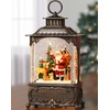 Santa Snow Globe Lantern Christmas Snow Globes, Lighted Christmas Decorations