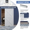 BARNSMITH 8FT Exterior Barn Door Hardware, Sliding Barn Door Hardware