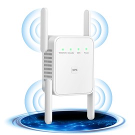 2025 Powerful Home WiFi Repeater, Easy to Set Up WiFi Amplifier, 300Mbps 2.4GHz with LAN Port, Compatible with Router (White)