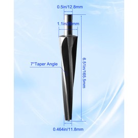 7 Degree Ball Joint Tapered Reamer Tapered Reamer for 1-1/2" Per Foot 6542 High-Speed Tool Steel Ball Joint Reamer Tapered Reamer Tie Rod