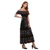 Womens Mexican Fiesta Dress Cinco De Mayo Spanish Cuban Dress