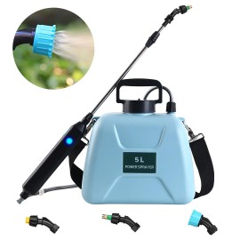 1.3Gallon Electric Plant Sprayer Telescopic Garden Handheld Sprayer 3 Spray Spouts Shoulder StrType: Sprayer