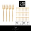 Luxe Party 240 Pieces Premium Plastic Disposable Forks | Matrix