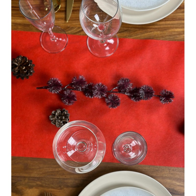 NATUARTE, Table Runner, Red, Non-Woven Table Runner, Decorative Table Runner,