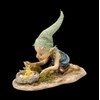 Pixie Leprechaun Figure with Chick | Gnome Dwarf Decoration