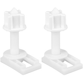 Operitacx 2Set Toilet Seat Screws, Plastic Toilet Seat Bolts with Nut, Toilet Seat Bolts Replacement Kit Toilet Screws 39 x 24mm
