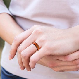 Mayfaith Fashionable Stainless Steel Stress Relief and Anxiety Ring Suitable for Both Men and Women, Delicate and Charming Basketball Sports Style Ring, Gifts for Birthday, Party, Valentine's Day