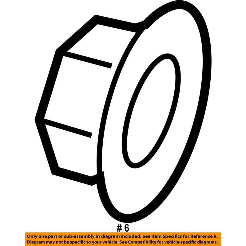 Subaru Genuine 902370063 Nut Flange, 1 Pack