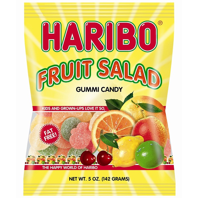 HARIBO Gummi Candy, Fruit Salad, 5 oz. Bag (Pack of