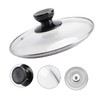 Mikinona 1pc Tempered Glass Pot Lid Transparent Cooking Cover with