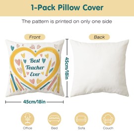 Cirzone Teacher Gifts for Women -18x18Inch Throw Pillow Cover Unique Best Teacher Gifts with Gift Box Perfect Birthday Teacher Thanksgiving Gifts for Home Sofa Decor