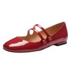 COACH Women's Winley Mary Jane Flat, Ruby, 8