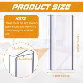 8 Pieces Window Shade for Roller Pull Down Roller Shades Handle Blinds for Windows Grips Plastic Hem Grip Hardware for Home Rv Rolling Curtain Accessories (Clear)
