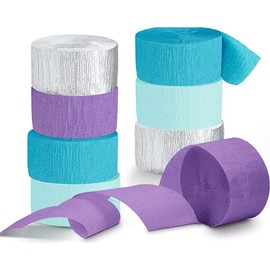 Lumierechat Crepe Streamer Crepe Paper Party Streamer Birthday Decoration 8 Piece Set a-b3557(Mermaid)