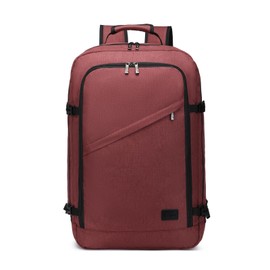 Kono Travel Backpack 16" Personal Item Carry On Bag Casual Daypack for men Airline Approved 40L, Burgundy Red