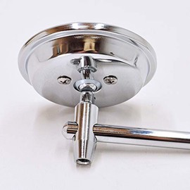 Chrome Early Style 3" Round Mirror for LEFT or RIGHT Side WITH Adjustable Arm - Fits ALL Harley Sportster and Big Twins Models - Motorcycle Chopper Bobber