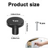 YSFVNP 6 Pcs Black Knobs, Black Door Knobs, Easy to