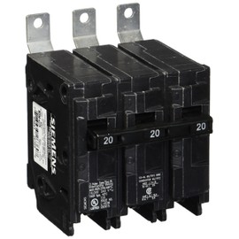 Siemens B320 20-Amp Three Pole 240-Volt 10KAIC Bolt in Breaker, Black