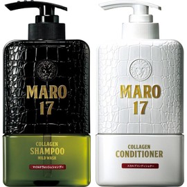 MARO17 Collagen Shampoo Mild Wash & Collagen Scalp Conditioner Set, 11.8 fl oz (350 ml) x 2, Men's