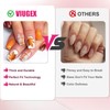 Viugex 24Pcs French Press on Nails, Medium Square False Nails,