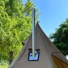 FIREHIKING 2.36" Spark Arrestor Stove Pipe with Filter Chimney Cap