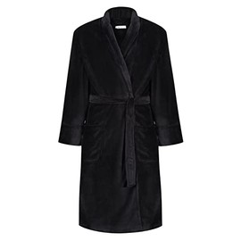 Ben Sherman Randol Men's Fleece Bath Robe, black