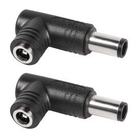 QIANRENON 240 W 90 Degré Angle 7.4 mm x 5.0 mm Adaptor Pour Ordinateur Portable Tip DC5.5 x 2.5 mm Female Verse DC7.4 x 5.0 mm Mâle Angle Droit Connecteur, DC7450 Avec Broche Centrale DE 0.6 mm, 2