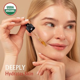 BodyJ4You Rosehip Oil for Face - 100% Pure Natural USDA Organic Cold Pressed - Hydrating Skin Hair Nails Anti-Aging Wrinkle Scar Treatment Gua Sha - Non-GMO Undiluted Carrier - Glass Bottle 1 Fl Oz