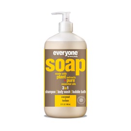 Everyone for Every Body 3-in-1 Soap - Body Wash, Shampoo, and Bubble Bath - Coconut + Lemon, 32 Ounces