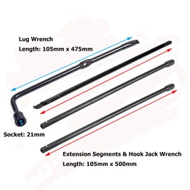 Dr.Roc Replacement for Spare Tire Tool Kit with Spare Tire Jack Handle Wheel Lug Wrench 2008 to 2016 Ford F-250 Super Duty F-350 Super Duty F-450 Super Duty F-550 Super Duty, Black, DRS24408