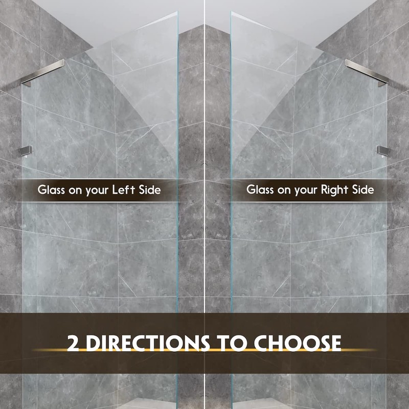 LukLoy Fixed Glass Shower Panel Glass to Wall Support Bar,