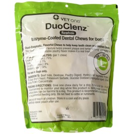VetOne DuoClenz Enzyme Coated Dog Dental Chews for Large Dogs - Veterinarian Formulated - 30 Count