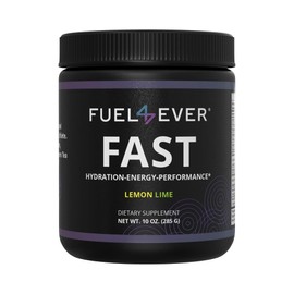 Fuel 4 Ever Fast Fasting Electrolyte Powder | with Creatine, Essential Amino Acids & Green Tea Extract | No Sugar, No Artificial Sweeteners or Ingredients | Lemon Lime Flavor 30 Servings
