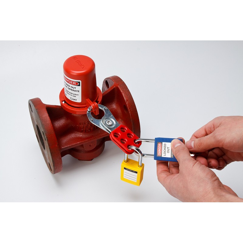 Brady 105719 Steel Lockout Hasp With Tab, 38mm Inside Jaw