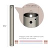 FUJIBONNY 15" Ceiling Fan Downrod, 【1" Outside Diameter】Brushed Nickel Extension